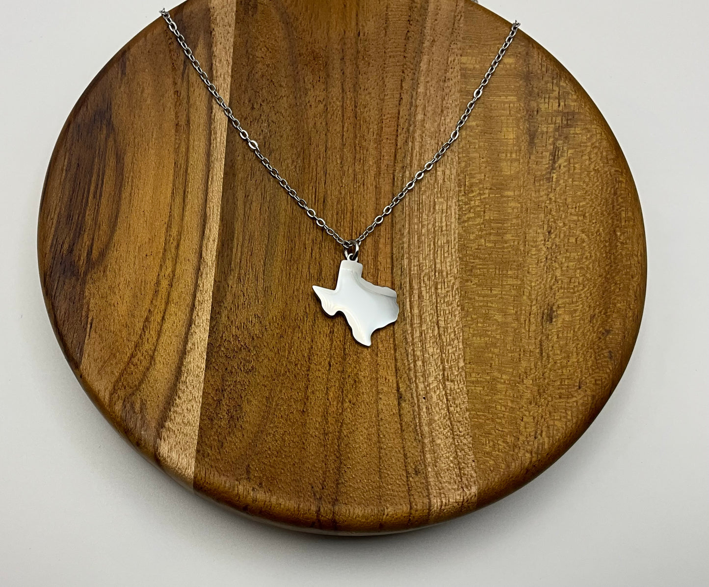 Texas Pendant Necklace Blank - Silver