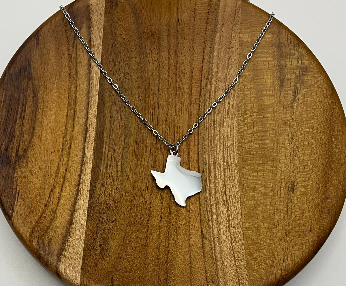Silver Texas Pendant Necklace