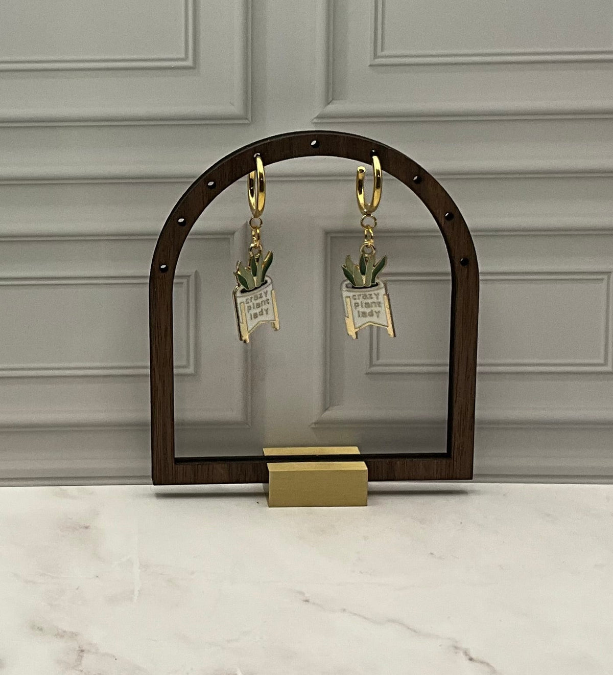 Crazy plant lady earrings