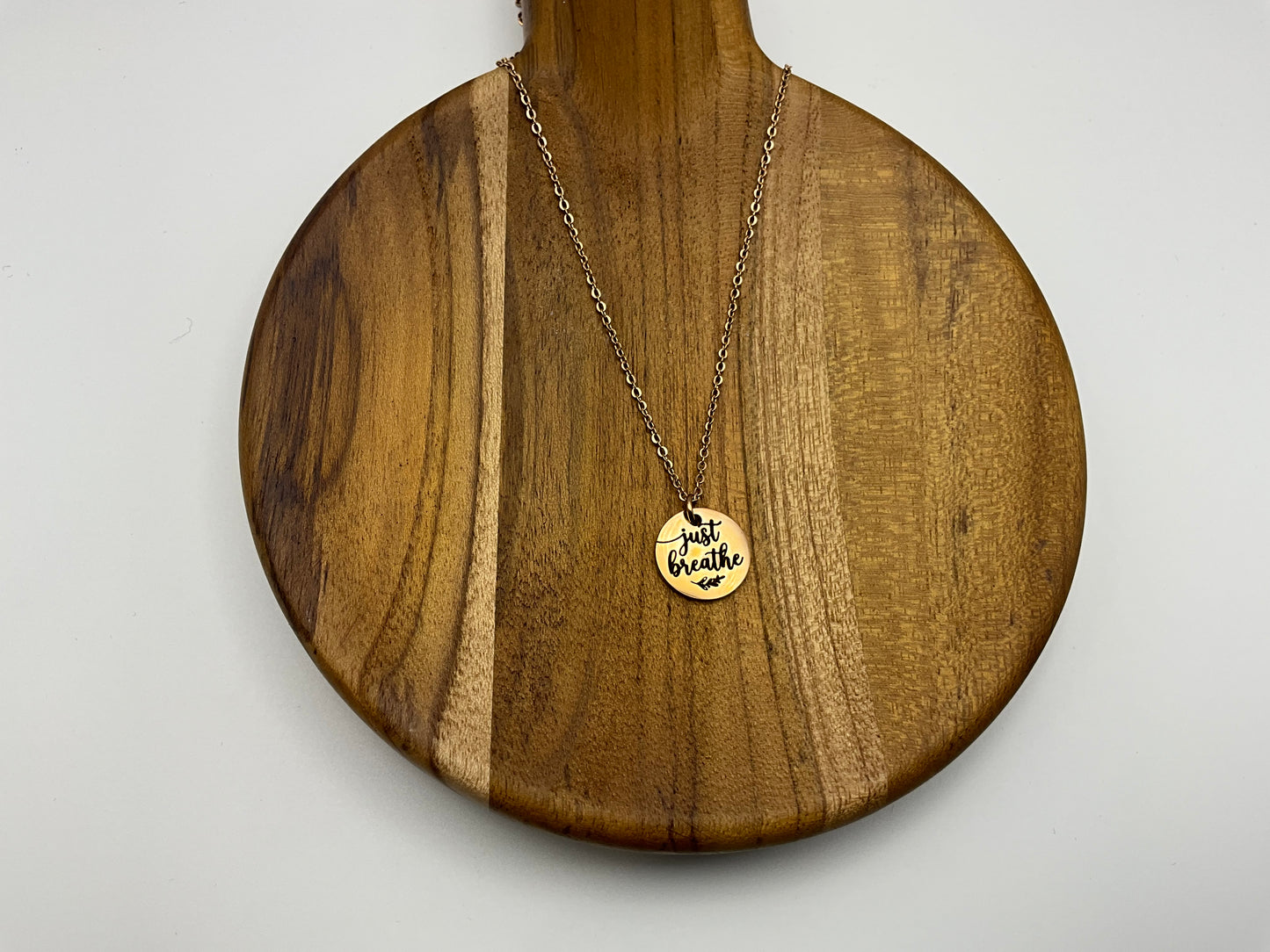 Just breathe small pendant
