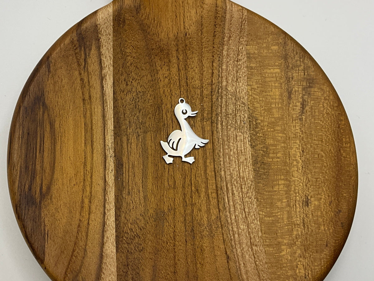 Silver goose charm