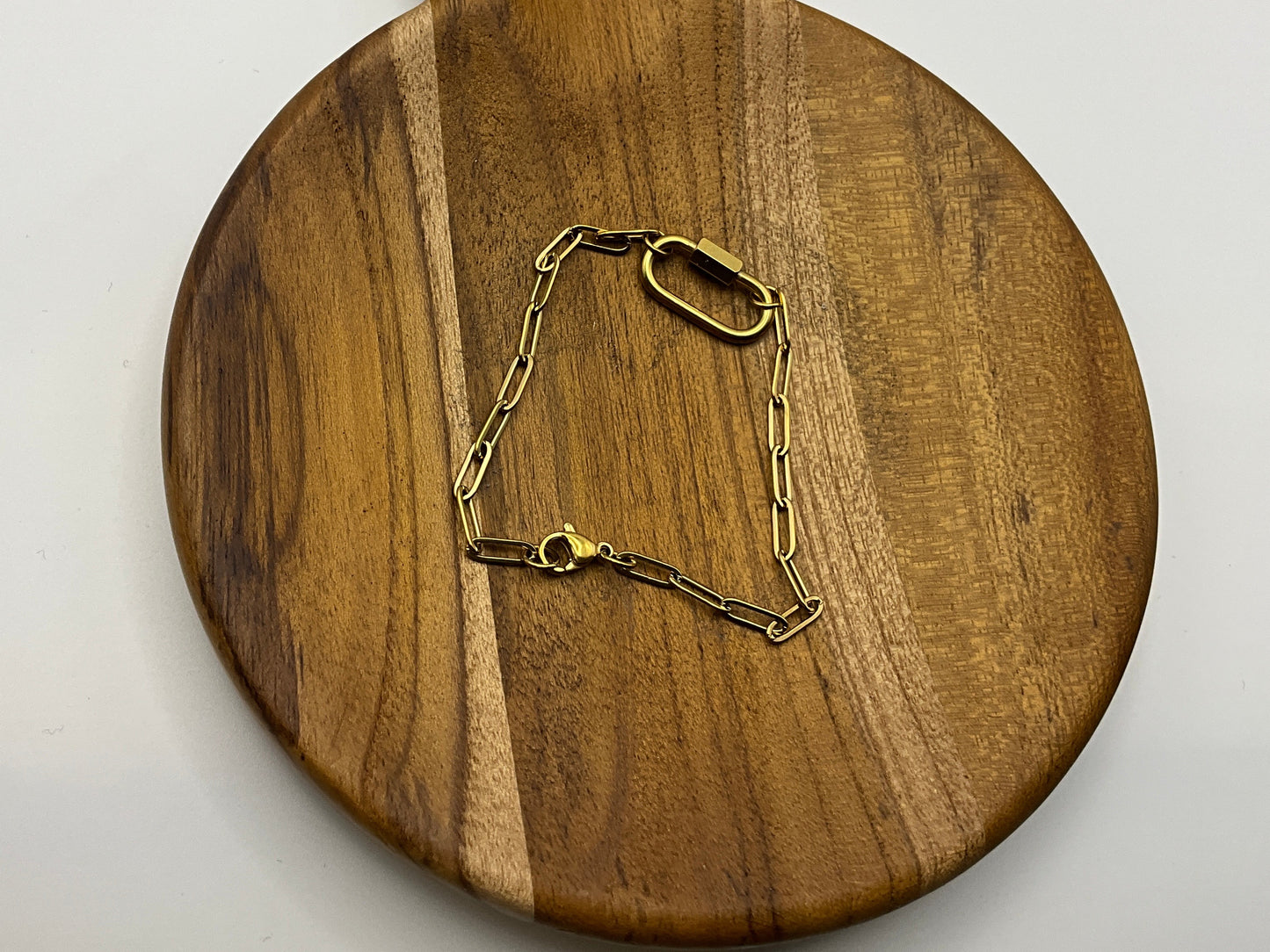 Carabiner bracelet gold