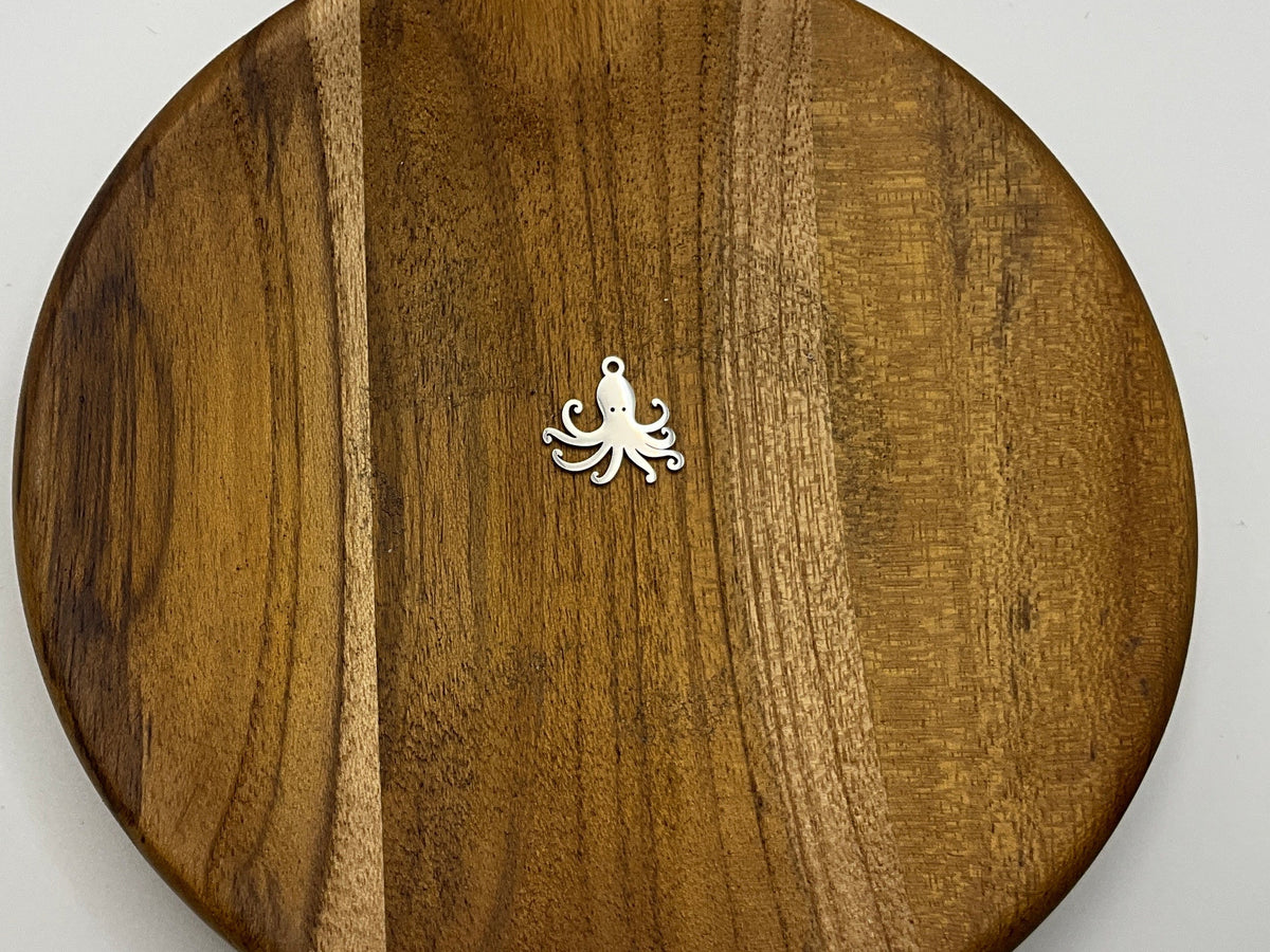 Silver octopus charm