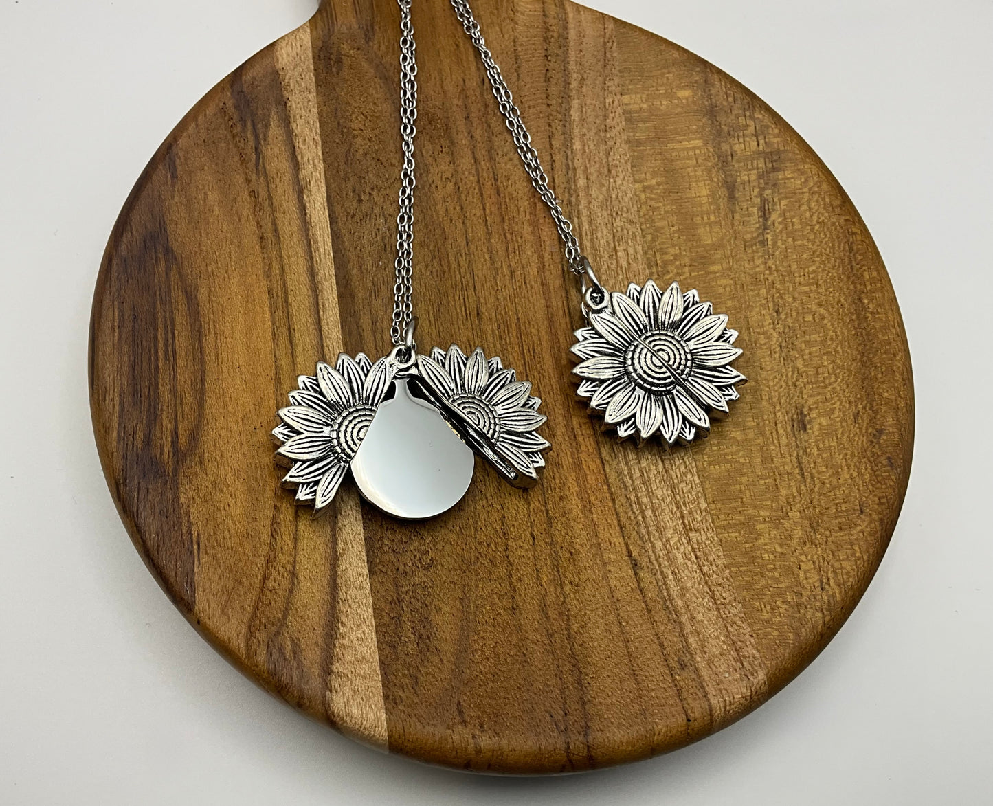 Sunflower Reveal Necklace Blank - Silver