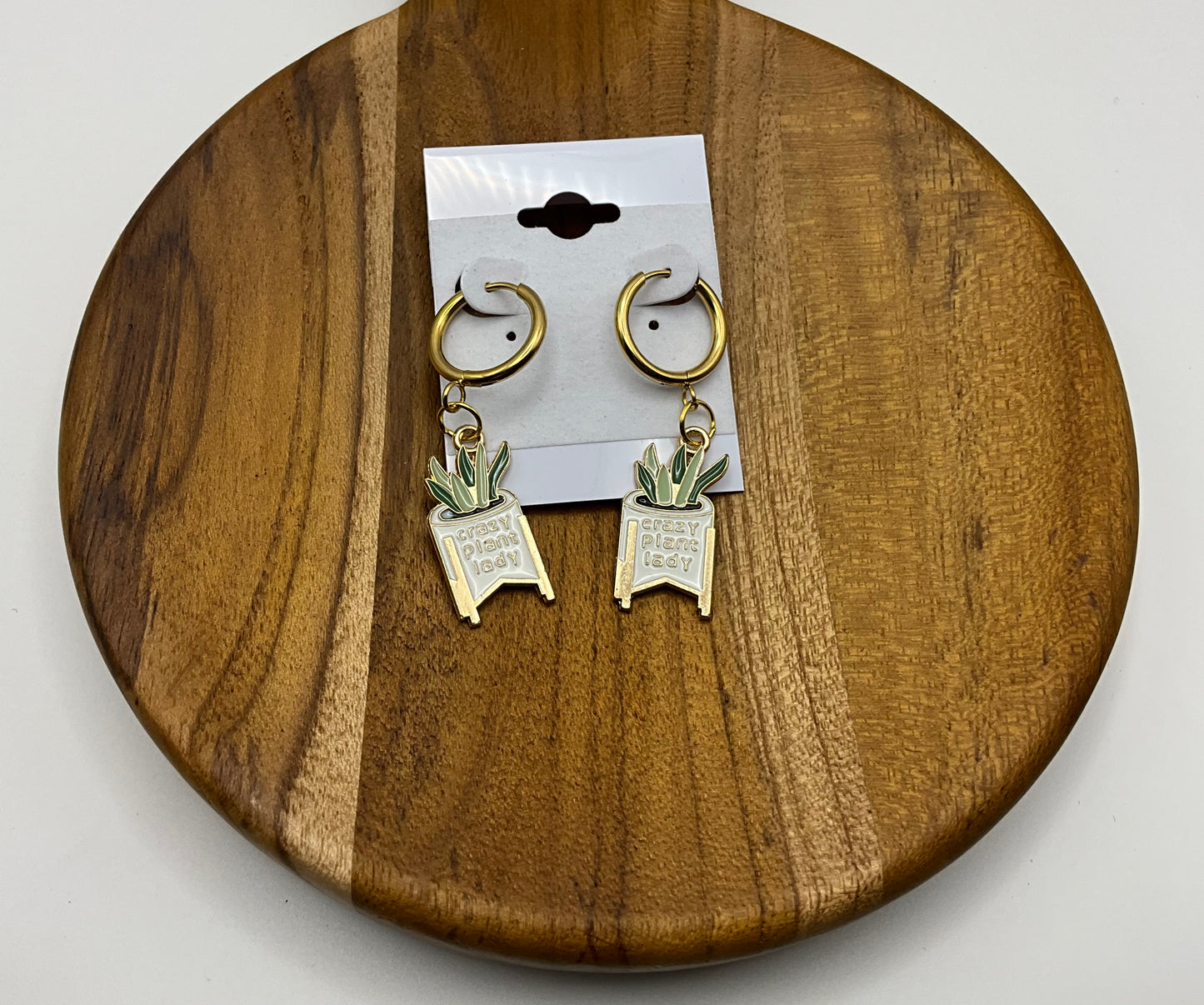 Crazy plant lady earrings