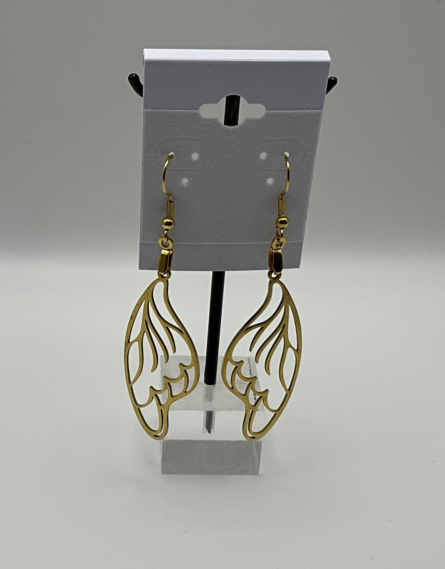 Gold wing earrings