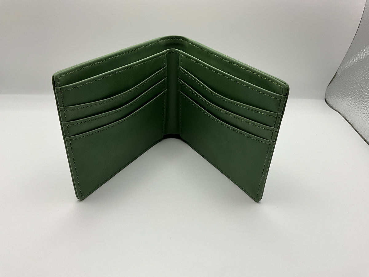 Personalized Leatherette Wallet Green