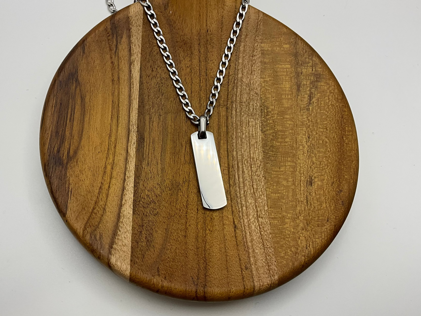 Minimalist dog tag silver