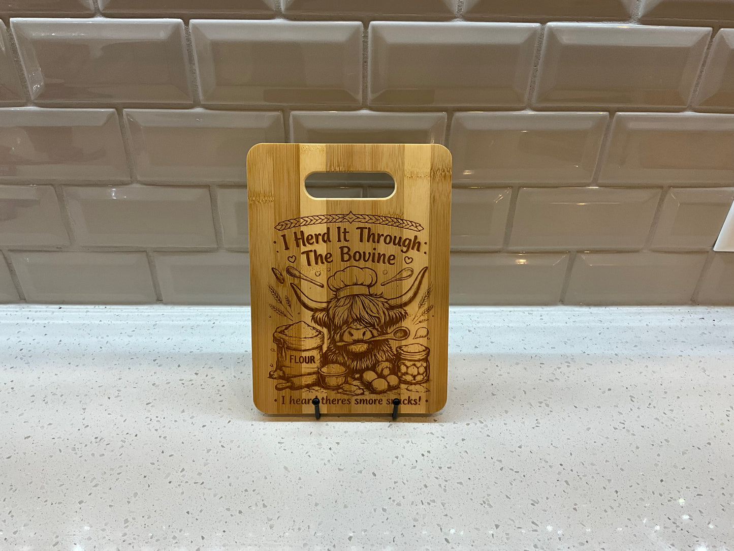 Medium Bamboo Cutting Board – I Herd It Through the Bovine