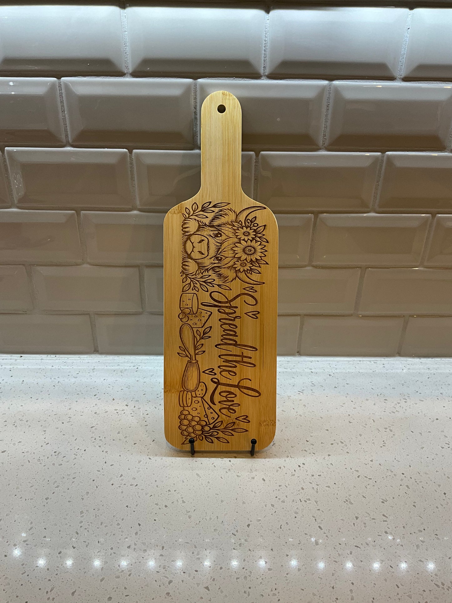 Large Bamboo Serving Board – Everything’s Better with Cheese