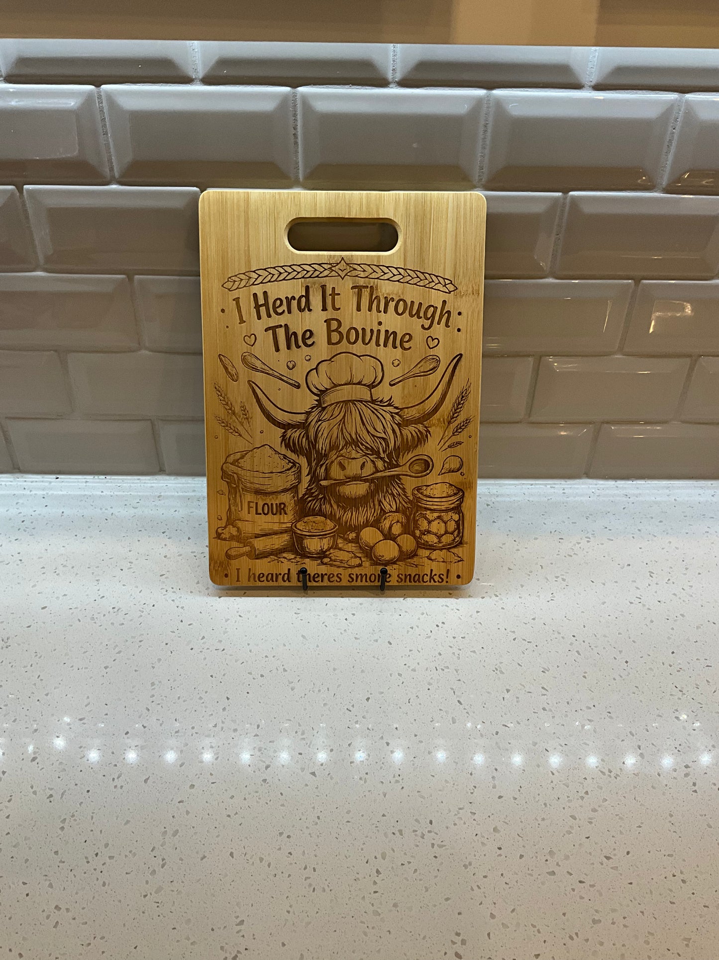 Large Bamboo Cutting Board – I Herd It Through the Bovine