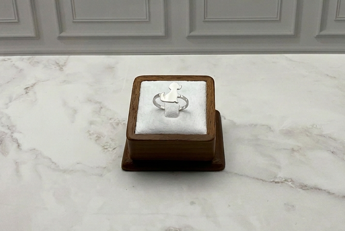 Dog Ring Adjustable Silver