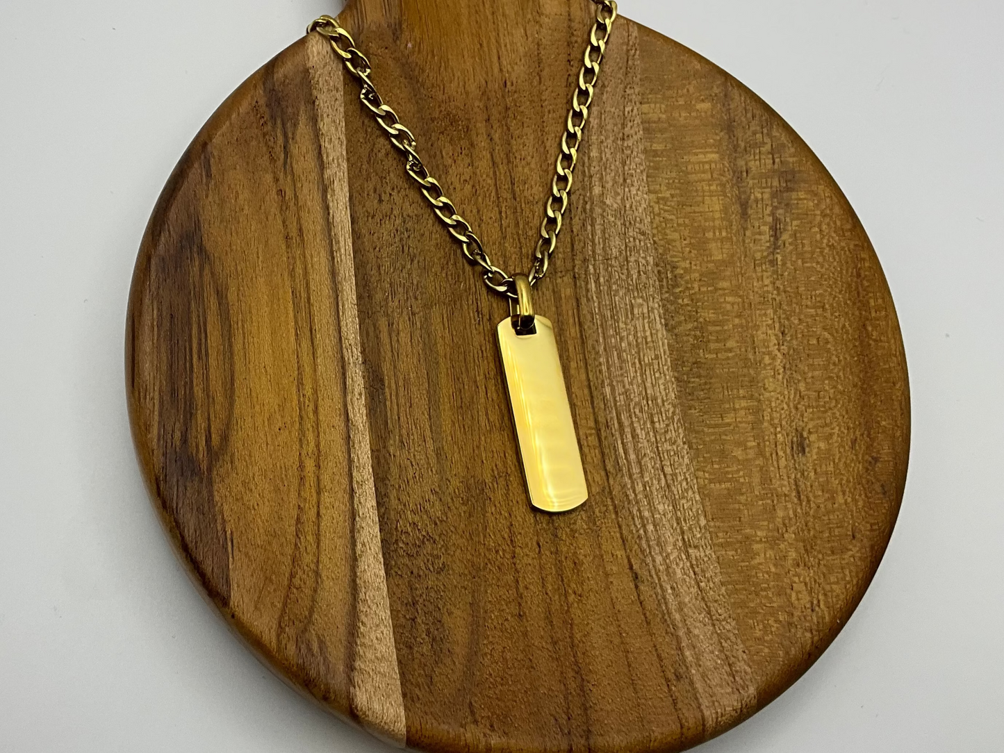 Gold Minimalist Dog Tag Necklace