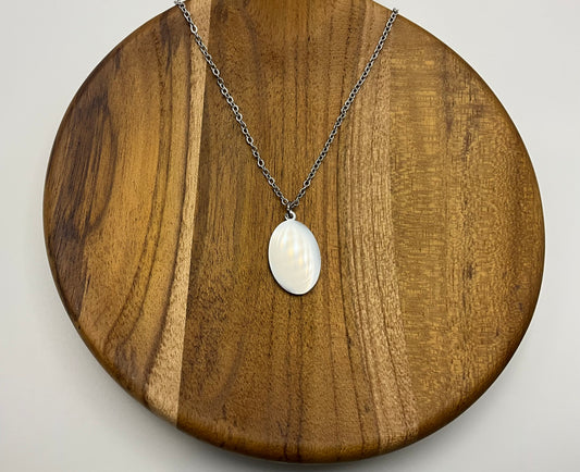 Oval Necklace Blank - Silver