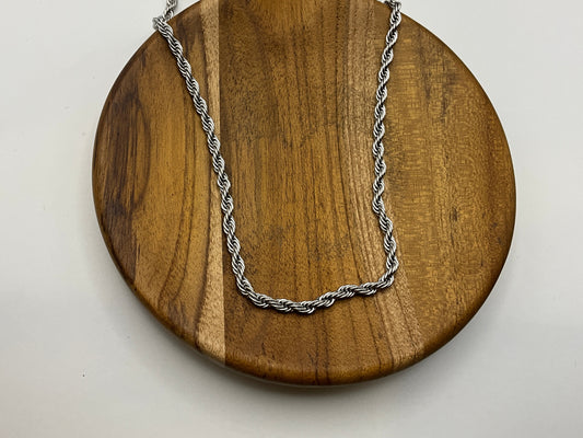22 inch rope chain silver