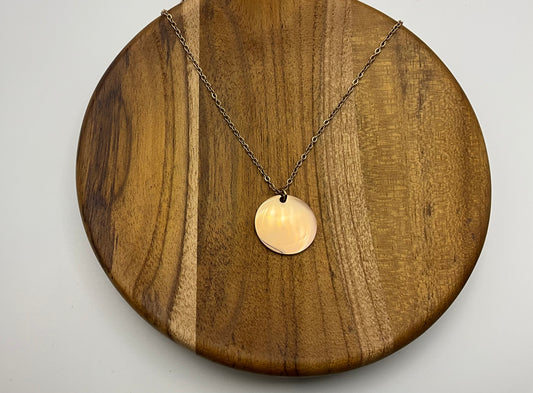 20MM Rose Gold Circle Necklace