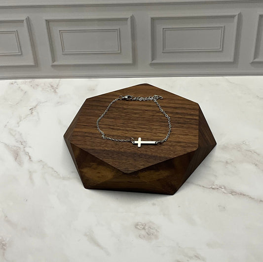 Silver Cross Bracelet