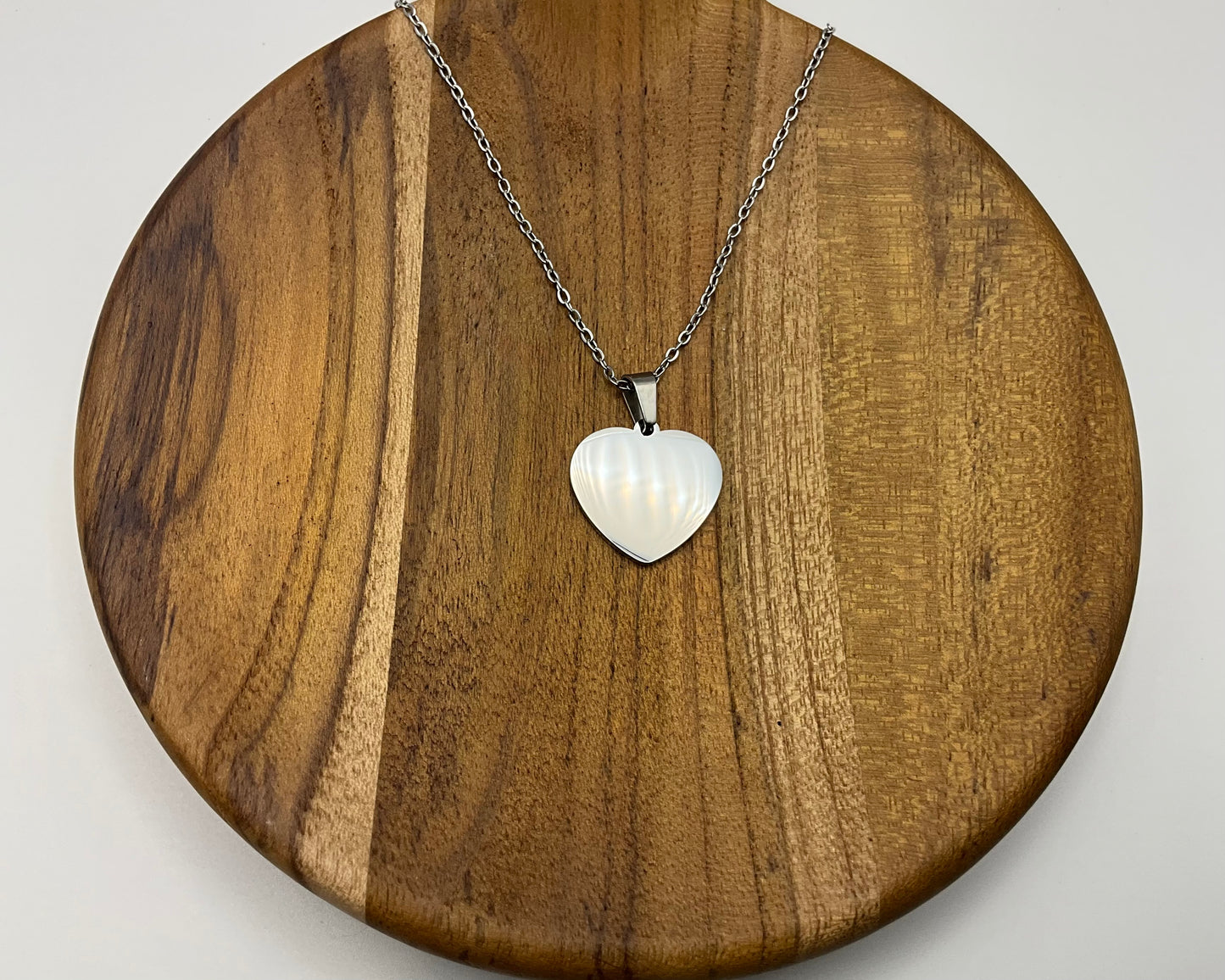 Centered Heart Necklace Blank - Silver