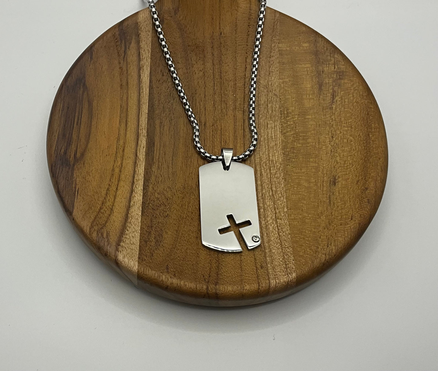 Silver Cross dog tag