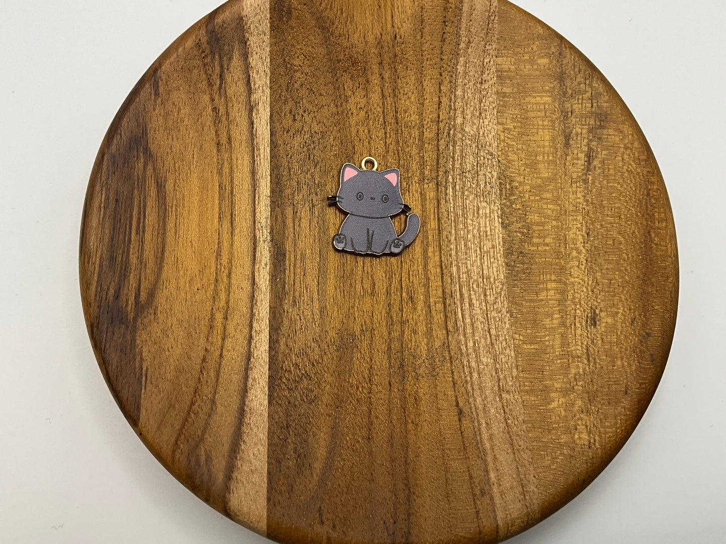 Grey cat charm