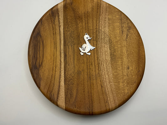Silver goose charm