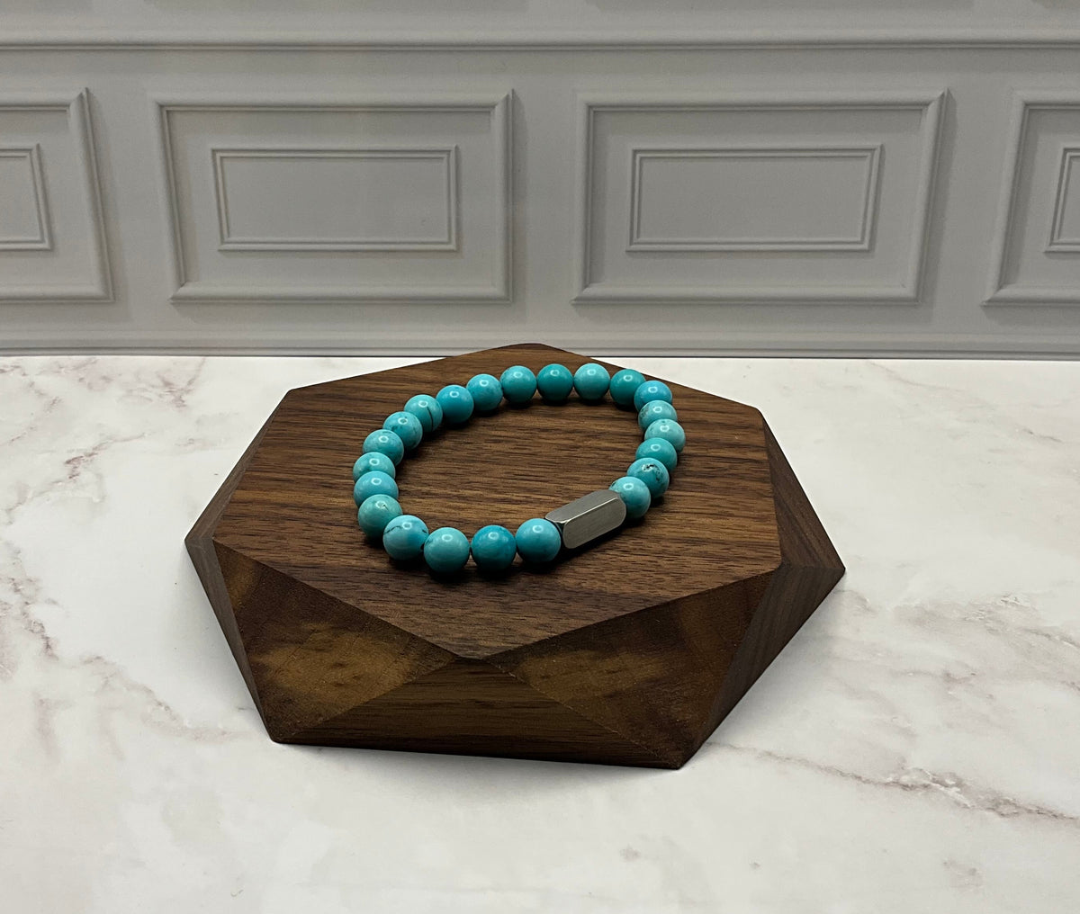 Turquoise Beaded Stone Bracelet