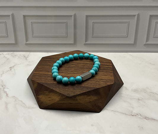 Turquoise Beaded Stone Bracelet