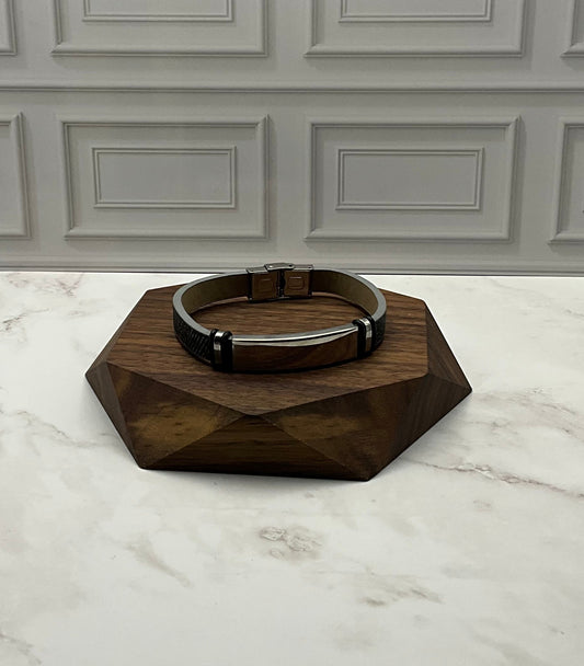 Men’s black silicone bracelet