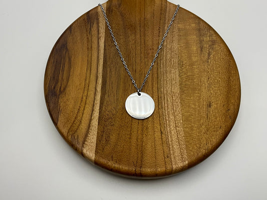20MM Silver Circle Necklace