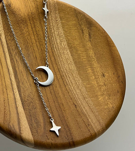 Star moon silver