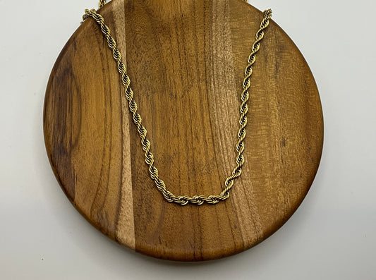22 inch rope chain gold