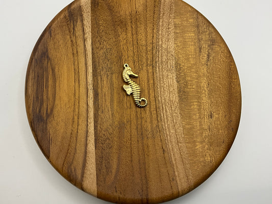 Gold seahorse charm