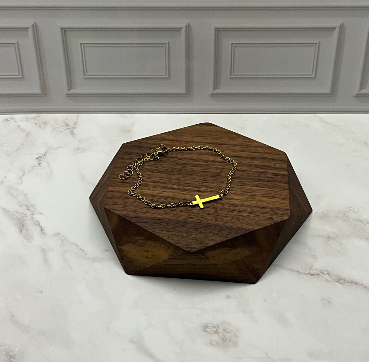 Gold Cross Bracelet