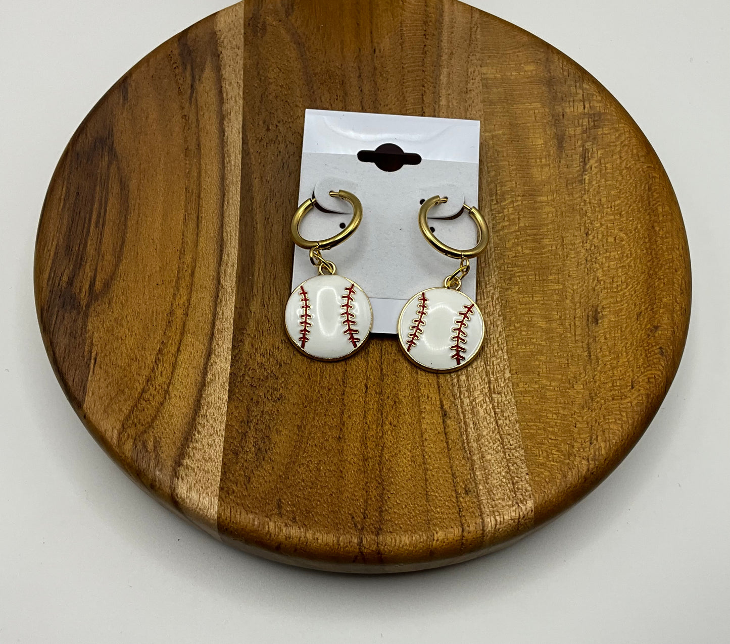 Baseball earrings