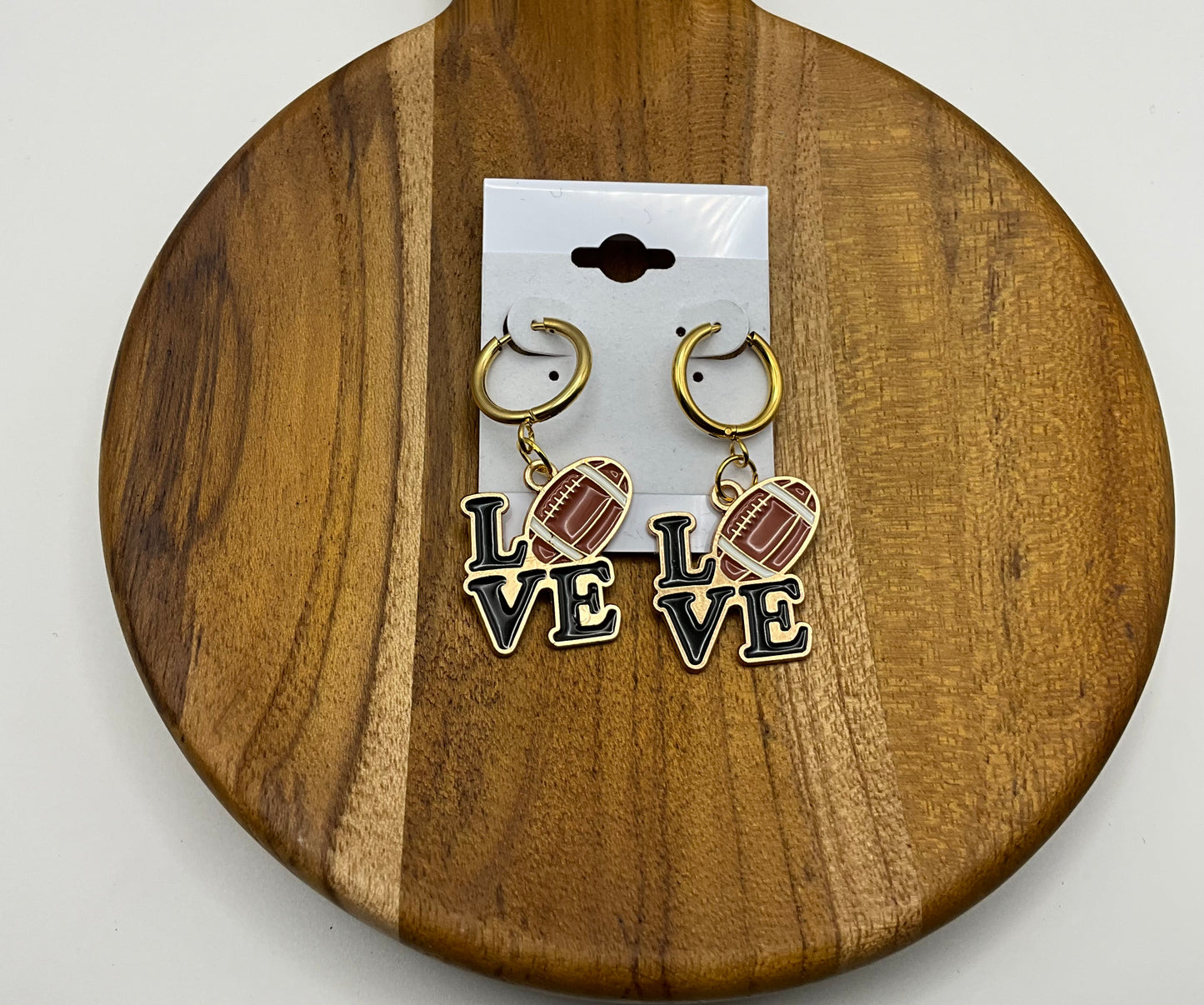 Love football earrings