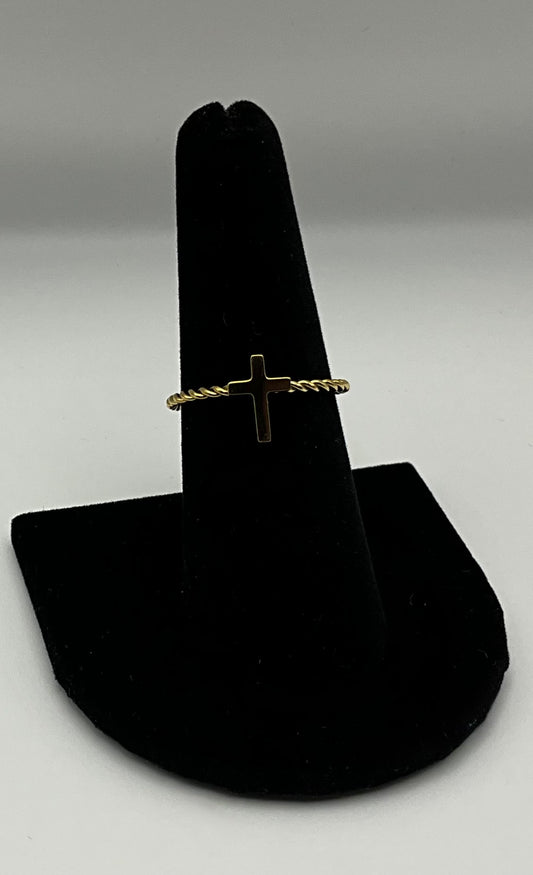 Gold Cross Ring