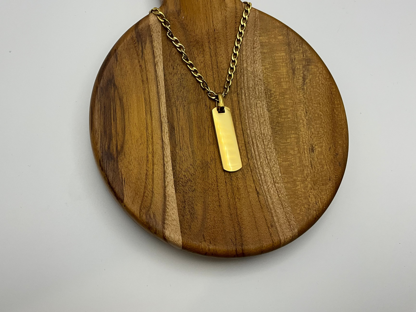Minimalist dog tag gold