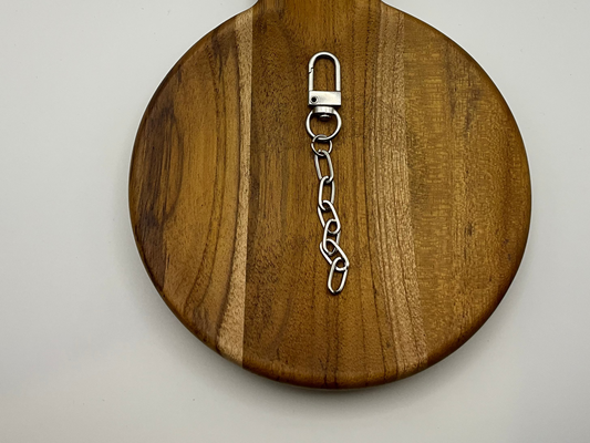Charm keychain silver