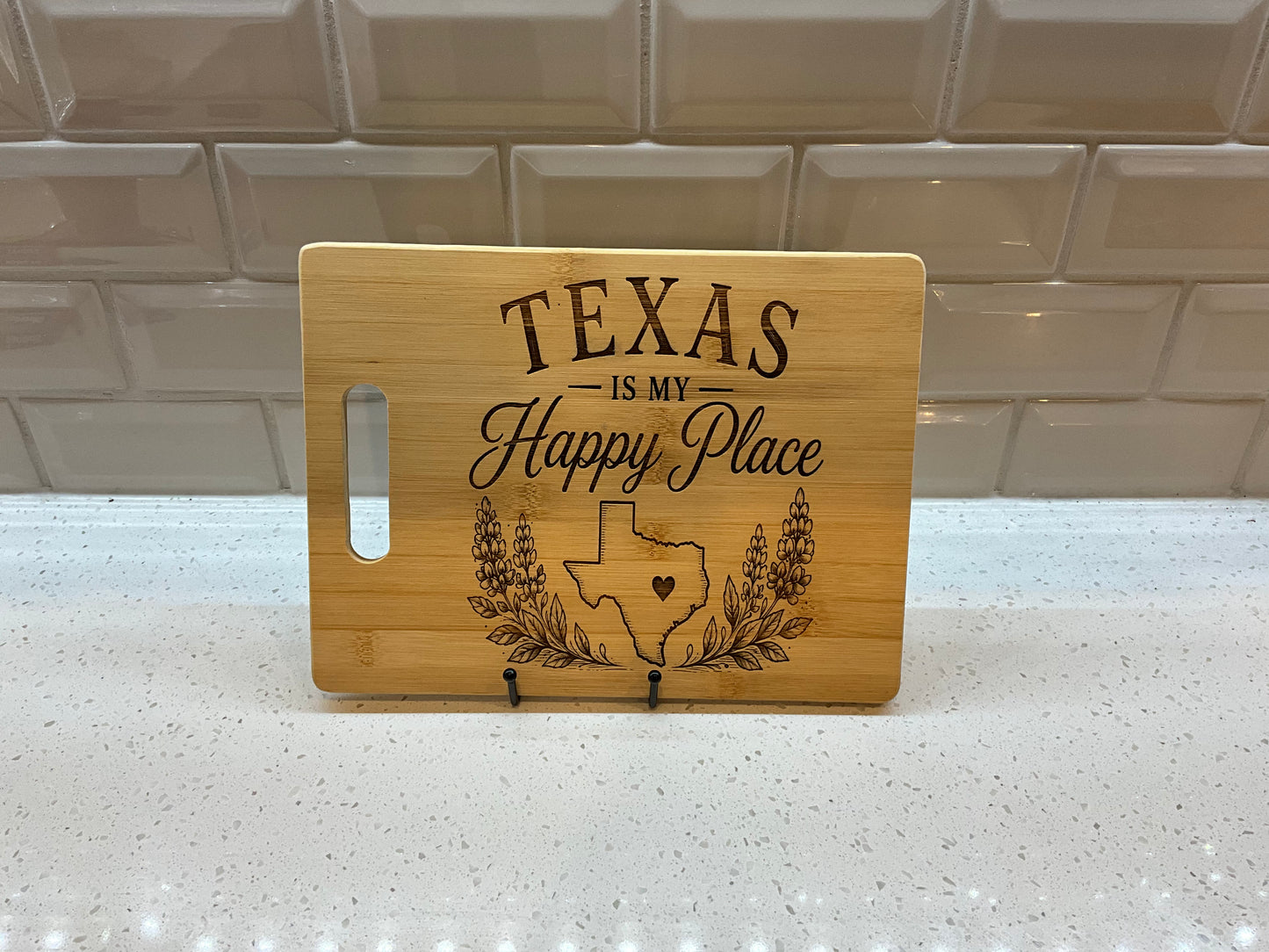 Large Bamboo Cutting Board – Texas Is My Happy Place