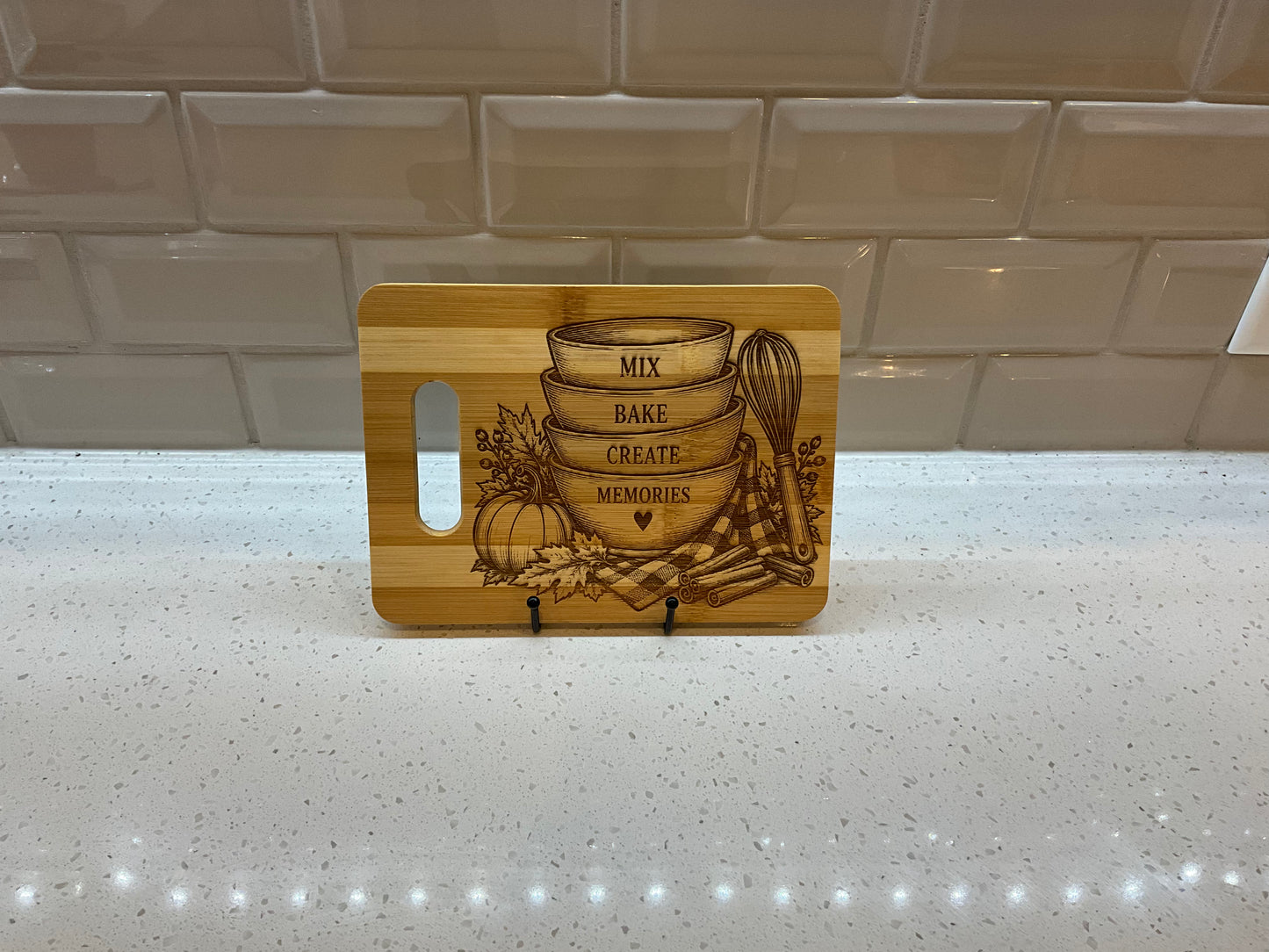 Medium Bamboo Cutting Board – Mix, Bake, Create Memories