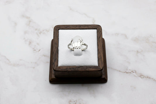 Cat Ring Adjustable Silver