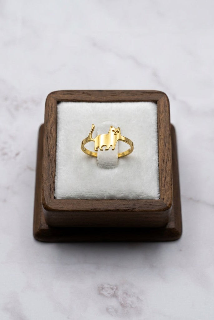 Cat Ring Adjustable Gold