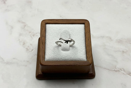 Silver Dinosaur Adjustable Ring