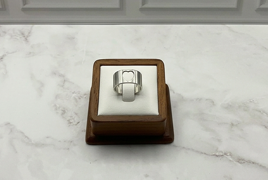 Ring With Heart Cutout Silver