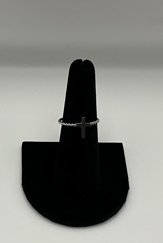 Silver Cross Ring
