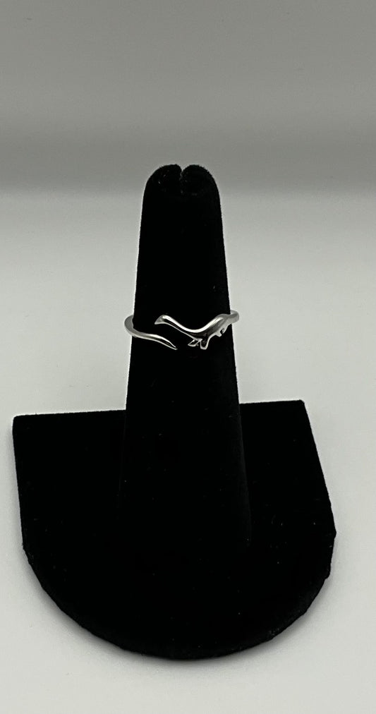 Silver Dinosaur ring