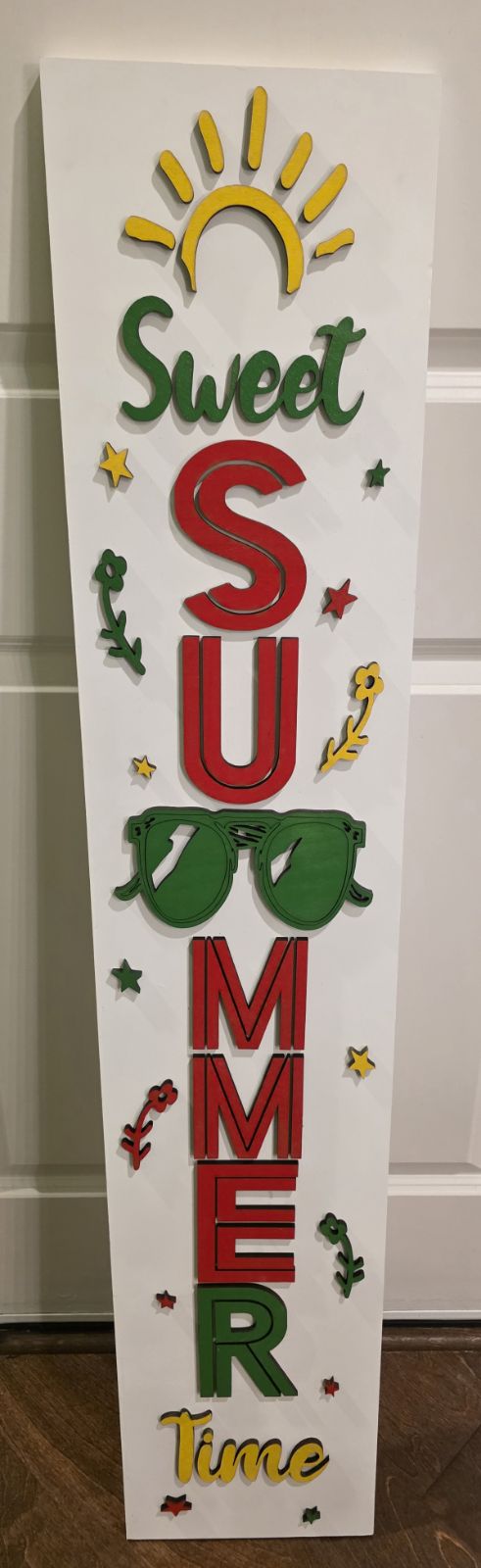 Vertical Door Welcome Sign